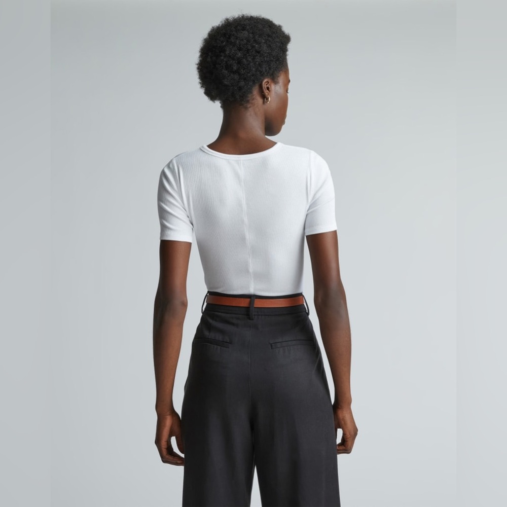 NWOT Everlane The Supima® Micro-Rib Crew - Picture 2 of 8